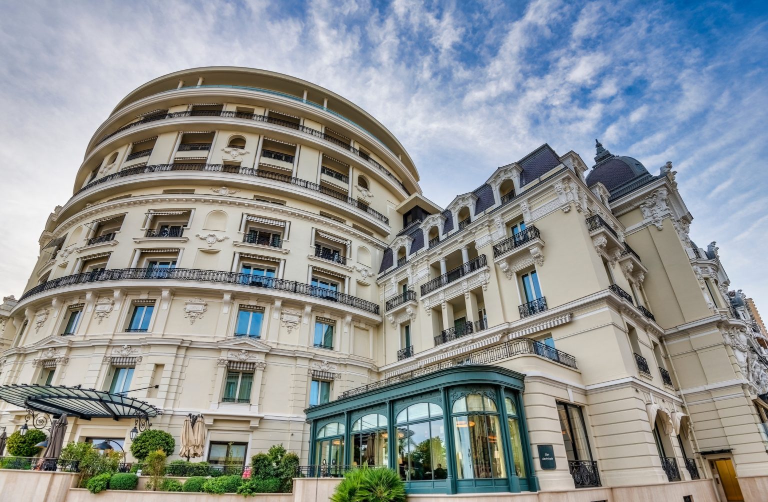 The facade of Hotel de Paris in Monte Carlo